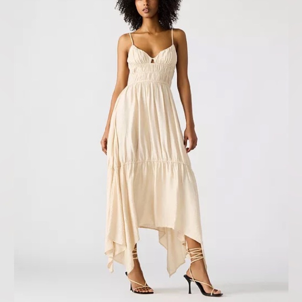 Steve Madden Women's Jackie Handkerchief-Hem Midi Dress- Sz Small NWT